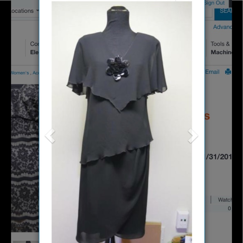 Cattiva by Ann Hobbs Black Evening Dress Size 10